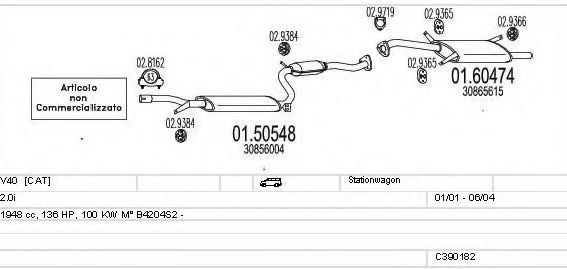 C390182003270 MTS Exhaust System