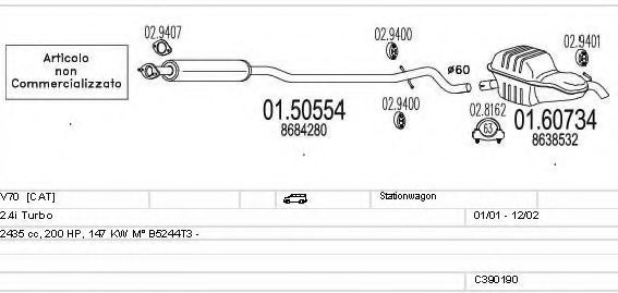 C390190003282 MTS Exhaust System