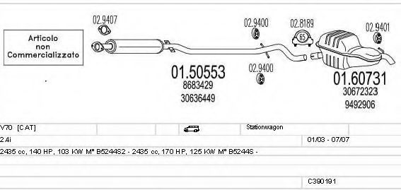 C390191003284 MTS Exhaust System