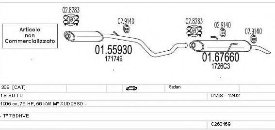 C260169006068 MTS Exhaust System