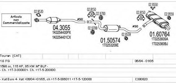 C380820012134 MTS Exhaust System