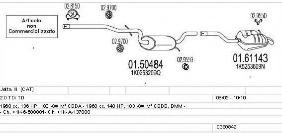 C380842016276 MTS Exhaust System Exhaust System
