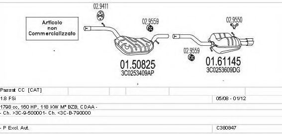 C380847016281 MTS Exhaust System
