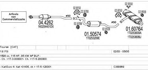 C380869020703 MTS Exhaust System