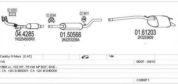 C380871022987 MTS Exhaust System Exhaust System