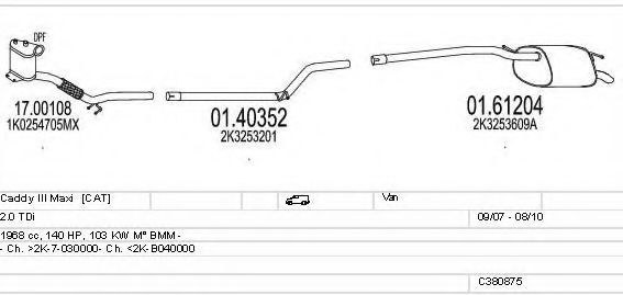 C380875022991 MTS Exhaust System