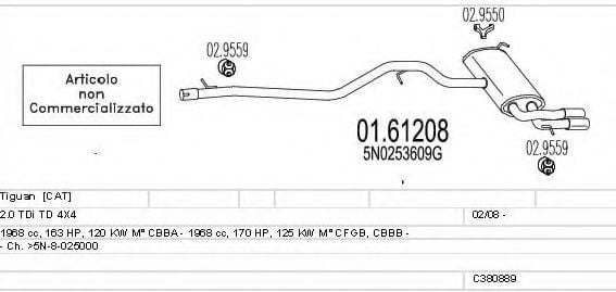 C380889023108 MTS Exhaust System
