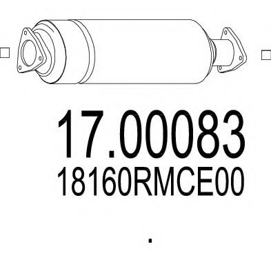 17.00083 MTS Soot/Particulate Filter, exhaust system