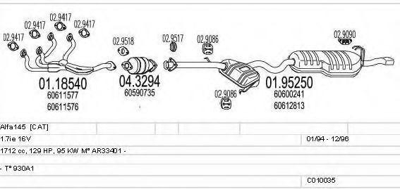 C010035000300 MTS Exhaust System