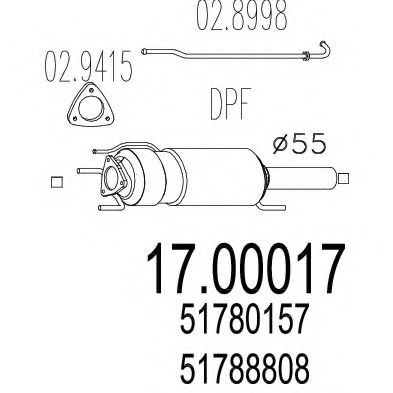 17.00017 MTS Belt Drive Deflection/Guide Pulley, timing belt