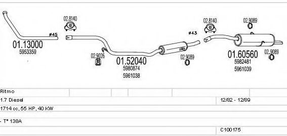 C100175012882 MTS Exhaust System