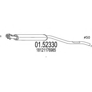 01.52330 MTS Front Silencer
