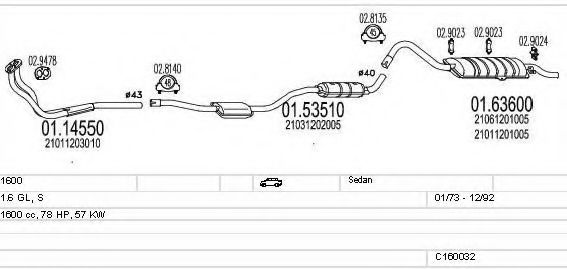 C160032008720 MTS Exhaust System