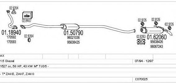 C070025000941 MTS Exhaust System