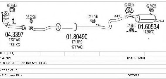 C070092001017 MTS Exhaust System
