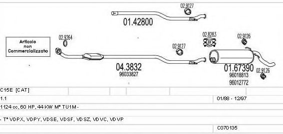 C070135001062 MTS Exhaust System
