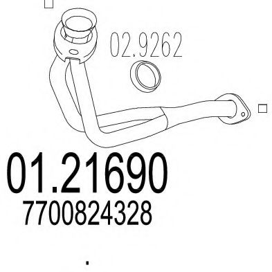 01.21690 MTS Exhaust System Exhaust Pipe