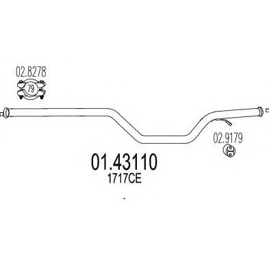 01.43110 MTS Exhaust System Exhaust Pipe