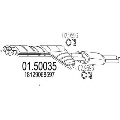 01.50035 MTS Gasket, intake/ exhaust manifold