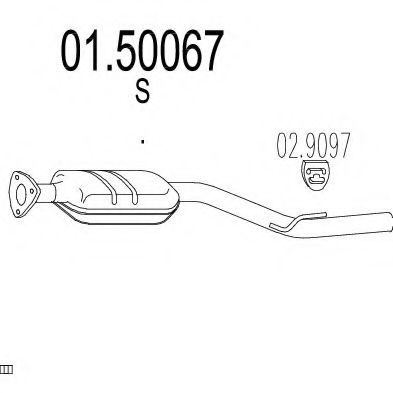 01.50067 MTS Exhaust System Middle Silencer