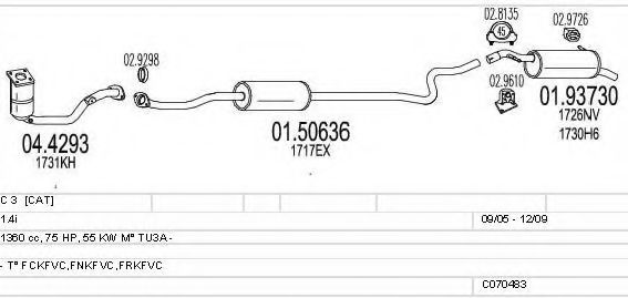 C070483010244 MTS Exhaust System Exhaust System