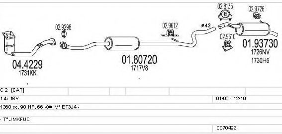 C070492010254 MTS Exhaust System