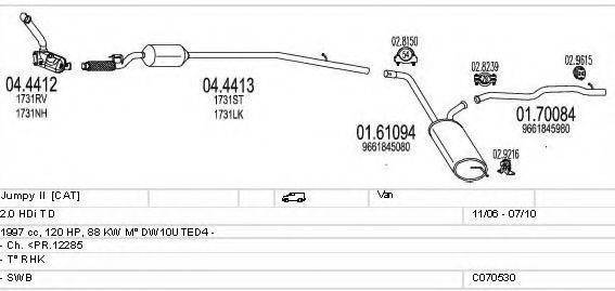 C070530015667 MTS Exhaust System