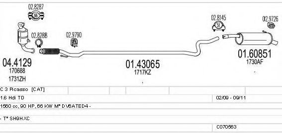 C070563025189 MTS Exhaust System Exhaust System