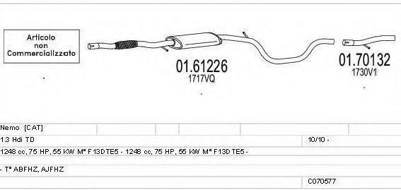 C070577023925 MTS Exhaust System