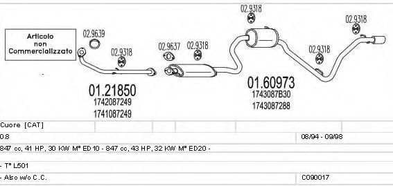 C090017001386 MTS Exhaust System Exhaust System