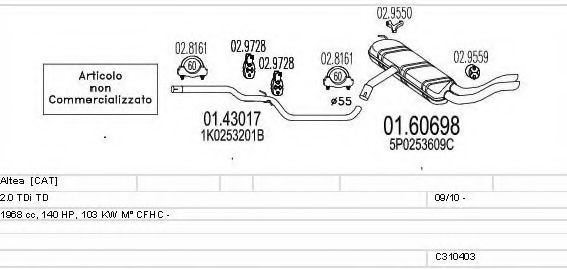 C310403024012 MTS Exhaust System