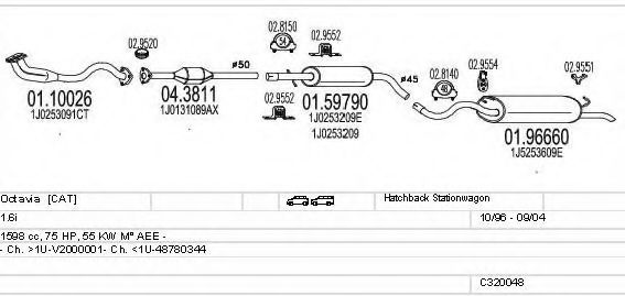 C320048004824 MTS Exhaust System