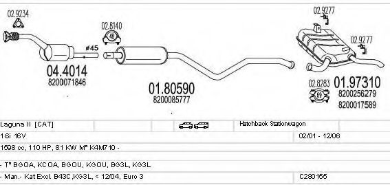 C280155006705 MTS Exhaust System Exhaust System