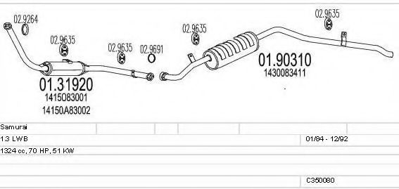 C350080008726 MTS Exhaust System