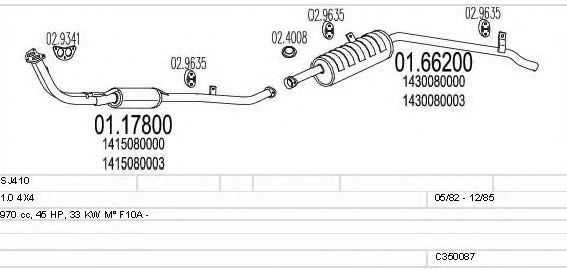 C350087007481 MTS Exhaust System