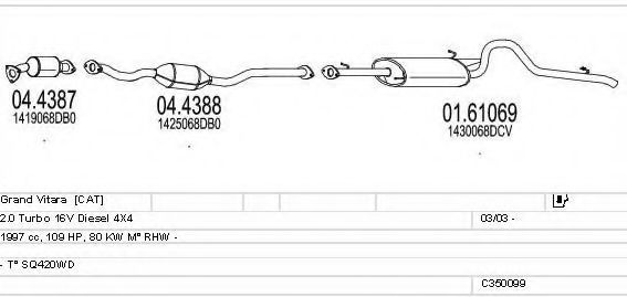 C350099016127 MTS Exhaust System Exhaust System