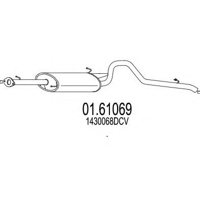 01.61069 MTS Exhaust System End Silencer