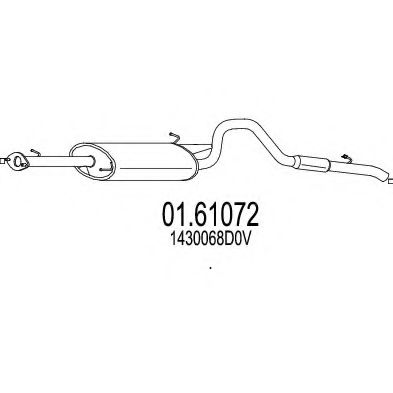 01.61072 MTS Exhaust System End Silencer