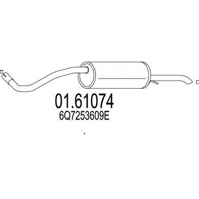 01.61074 MTS Exhaust System End Silencer