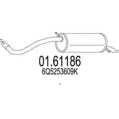 01.61186 MTS Exhaust System End Silencer