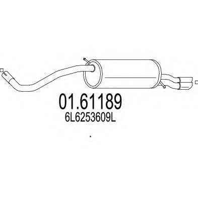 01.61189 MTS Exhaust System End Silencer