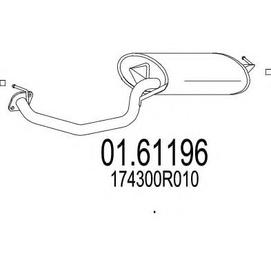 01.61196 MTS Exhaust System End Silencer