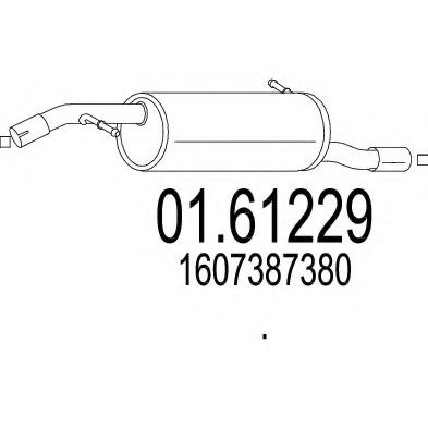 01.61229 MTS Exhaust System End Silencer