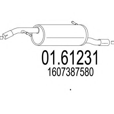 01.61231 MTS Exhaust System End Silencer