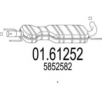 01.61252 MTS Exhaust System End Silencer