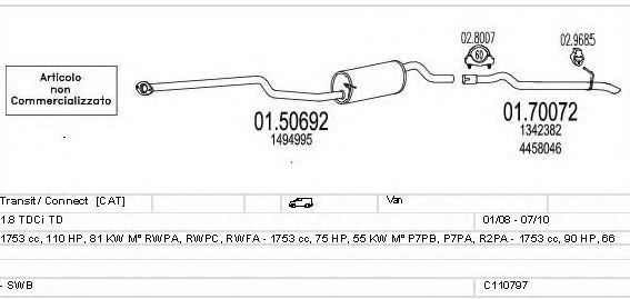C110797011403 MTS Exhaust System