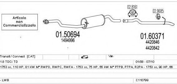 C110799011408 MTS Exhaust System Exhaust System