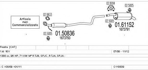 C110839021886 MTS Exhaust System Exhaust System