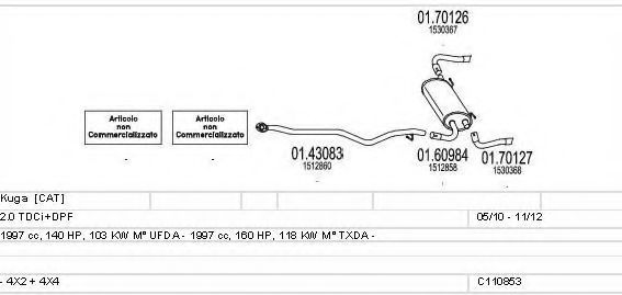 C110853024305 MTS Exhaust System