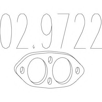 02.9722 MTS Gasket, exhaust pipe